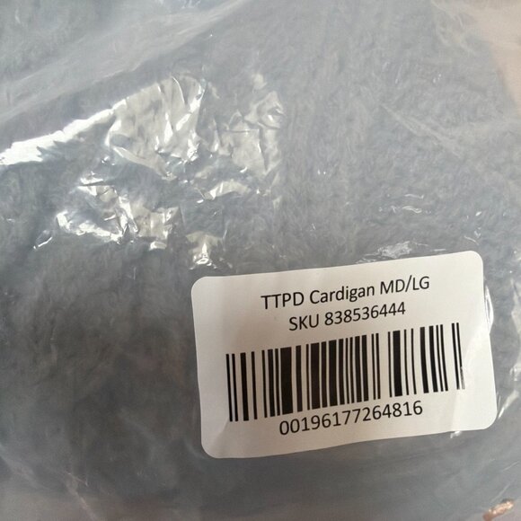 Taylor Swift Authentic "Tortured Poets Department" Gray Cardigan - Size M/L - Picture 4 of 9